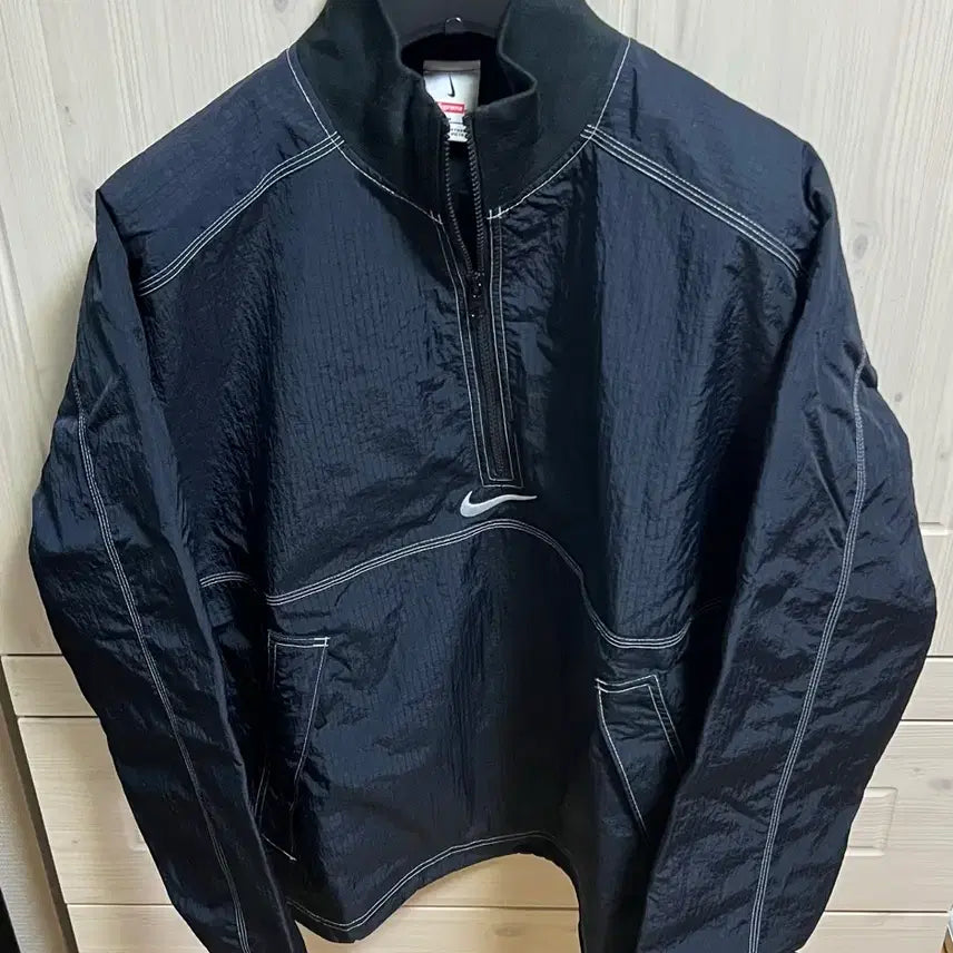 [BUNJANG] Supreme x Nike Ripstop Pullover Black / (M) 슈프림 x 나이키 립스탑 풀오버 블랙