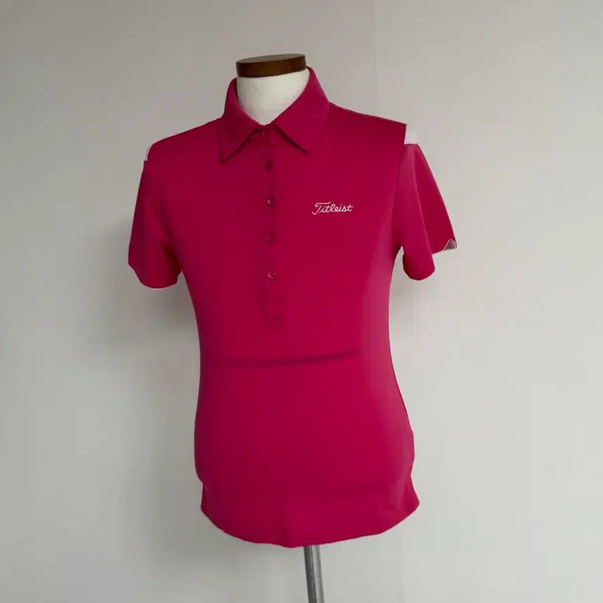 [BUNJANG] Titleist Golf Wear Women's Short Sleeve Polo Shirt Pink / 타이틀리스트 골프웨어 여성 핑크색 반팔 카라티