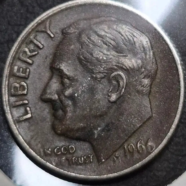 [BUNJANG] 1966 Roosevelt Dime - Black Toning, Clip Error / 1966년 p발행 루즈벨트 다임. 블랙토닝 ~다이. 클립 에러