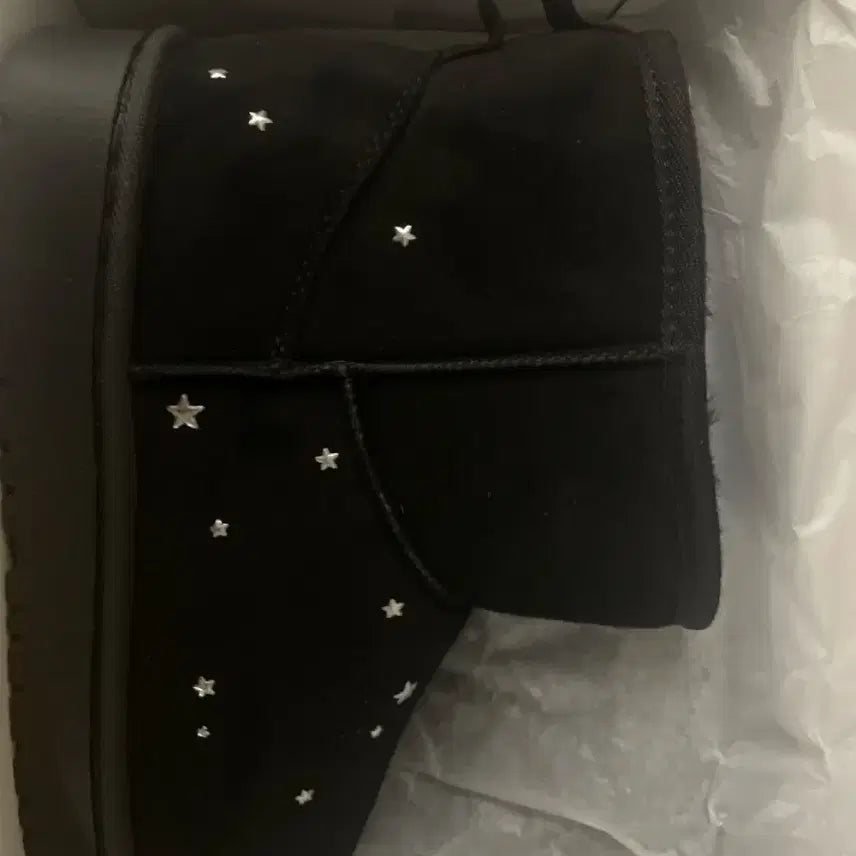 [BUNJANG] Women's Black Star Pattern Ugg Boots / 블랙 별 패턴 어그 부츠