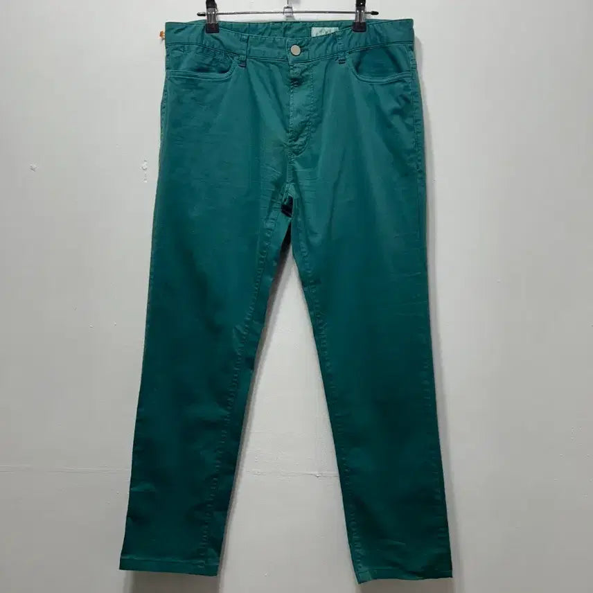 [BUNJANG] TIME Homme Cotton Slacks Pants Green M (32) / 타임 남성 팬츠 슬랙스  면바지 그린 M 32