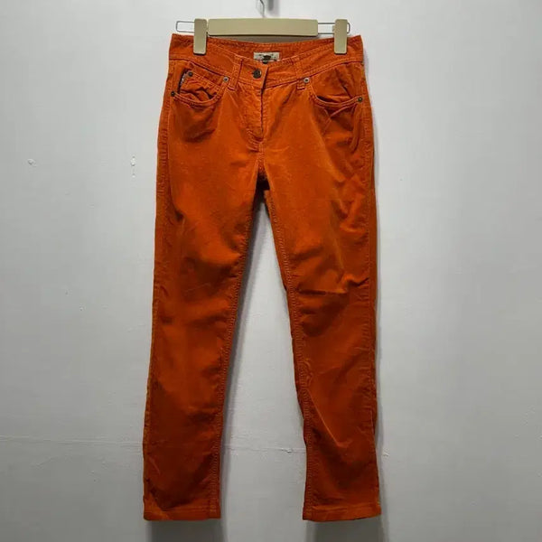 [BUNJANG] Burberry Women's Orange Corduroy Pants Size 6 / 버버리 여성 골덴 실측 6사이즈 오렌지 코듀로이 팬츠