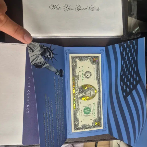 [BUNJANG] Gold Foil 2 Dollar Bill Set Consecutive Serial Numbers with Service Items (2016 Mint) / 금박2달러첩 10연번 및 서비스(2016년 민트 등)