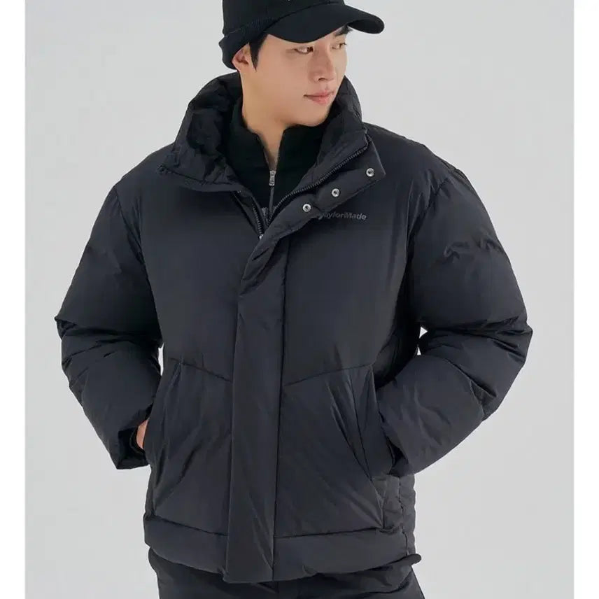 [BUNJANG] TaylorMade Men's Goose Down Puffer Jacket Black XL / 테일러메이드 남성 구스다운 패딩 블랙 XL 105
