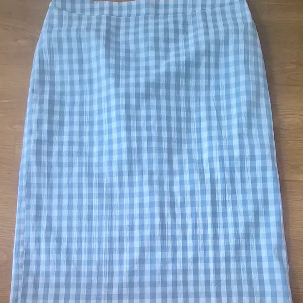 [BUNJANG] Checkered Midi Skirt / 체크무늬 스커트