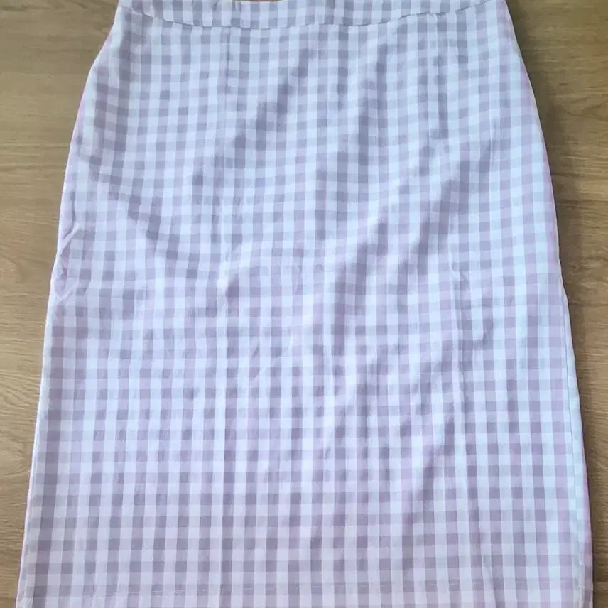 [BUNJANG] Lavender Checkered Midi Skirt / 체크무늬 스커트 라벤더