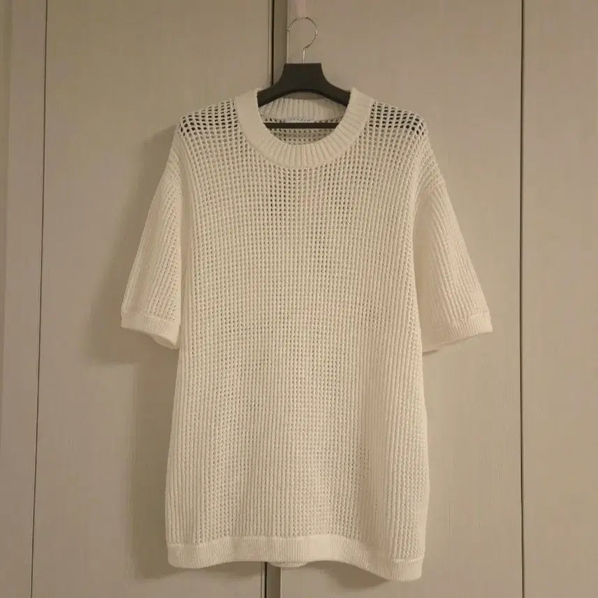 [BUNJANG] Sandro Punching Short Sleeve Knit Top XL / 샨드로펀칭 반팔 니트티