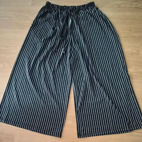 [BUNJANG] Vertical Stripe Wide Pants / 세로 스트라이프 와이드 팬츠