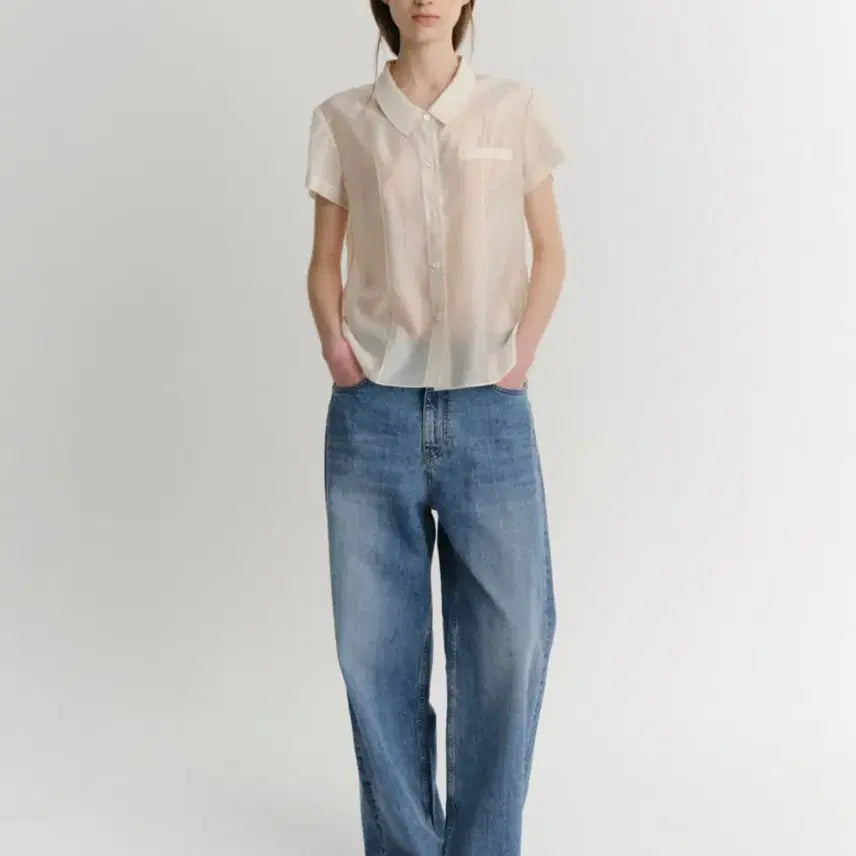 [BUNJANG] EAAH Wide Denim Pants (Blue) / 이아 와이드 데님 팬츠 WIDE DENIM PANTS (BLUE)