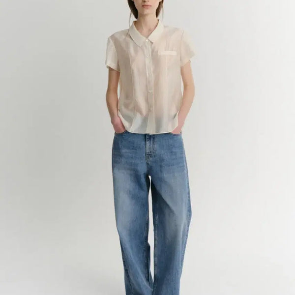 [BUNJANG] EAAH Wide Denim Pants (Blue) / 이아 와이드 데님 팬츠 WIDE DENIM PANTS (BLUE)