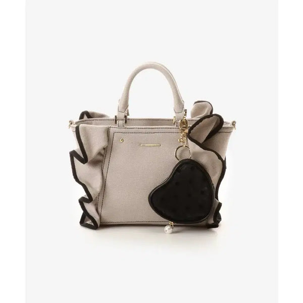 [BUNJANG] Samantha Vega Heart Charm Frill Tote Bag Crossbody / 사만사베가 하트 참 프릴 토트백 크로스백 양산형 지뢰계 사만사타바사