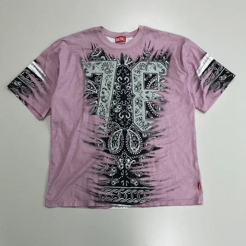 [BUNJANG] Diesel Bandana78 Printing T-Shirt / [정품] 디젤 반다나78 프린팅 티셔츠