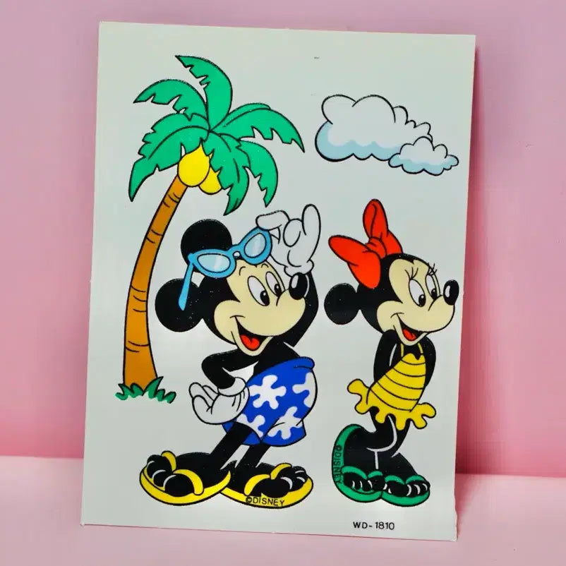 [BUNJANG] Unitech Disney Minnie Mouse Stickers 90s / [고전문구] 유니테크 디즈니 미니미우스 스티커 90년대