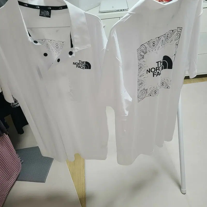 [BUNJANG] The North Face Short Sleeve Polo Shirt White XL / 노스페이스 반팔 카라티 화이트새상품입니다XL