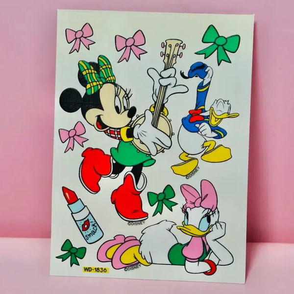 [BUNJANG] Unitech Disney Minnie Mouse & Donald Duck Sticker (90s) / [고전문구] 유니테크 디즈니 미니마우스 도날드덕 스티커 90년대