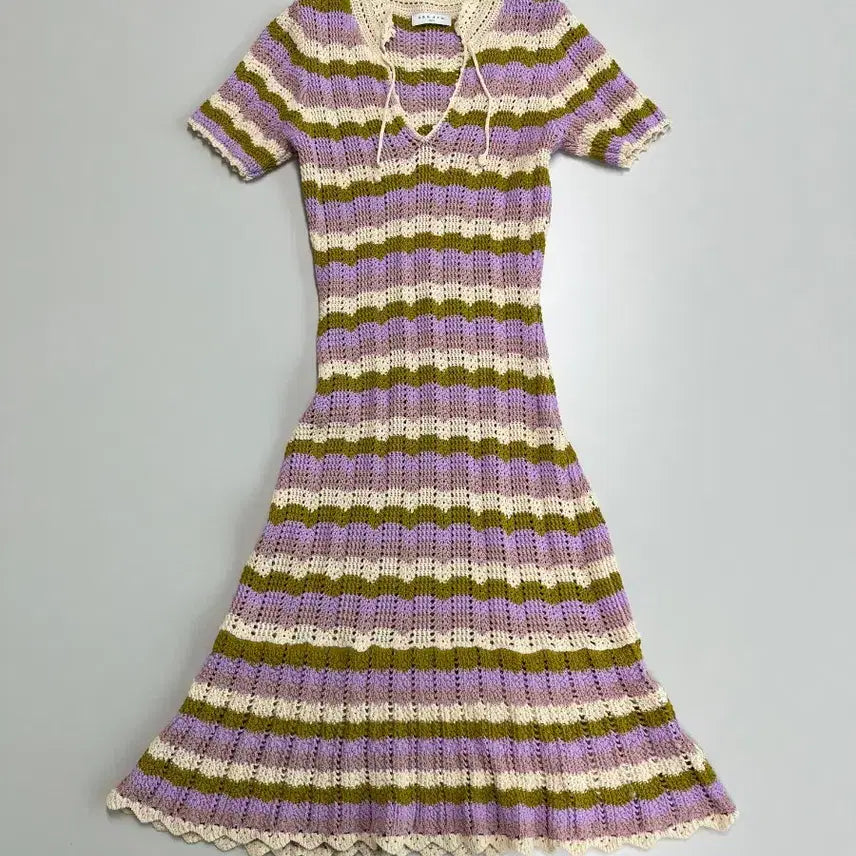 [BUNJANG] Sandro Crochet Polo Mini Dress / [정품/새상품] 산드로 크로셰 폴로 미니 드레스