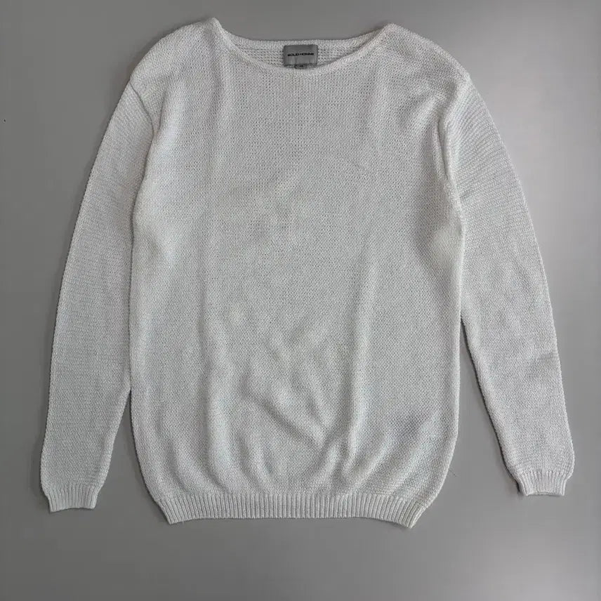 [BUNJANG] Solid Homme Sheer Mesh Knit Sweater White / [정품] 솔리드 옴므 시스루 그물 니트 스웨터 화이트