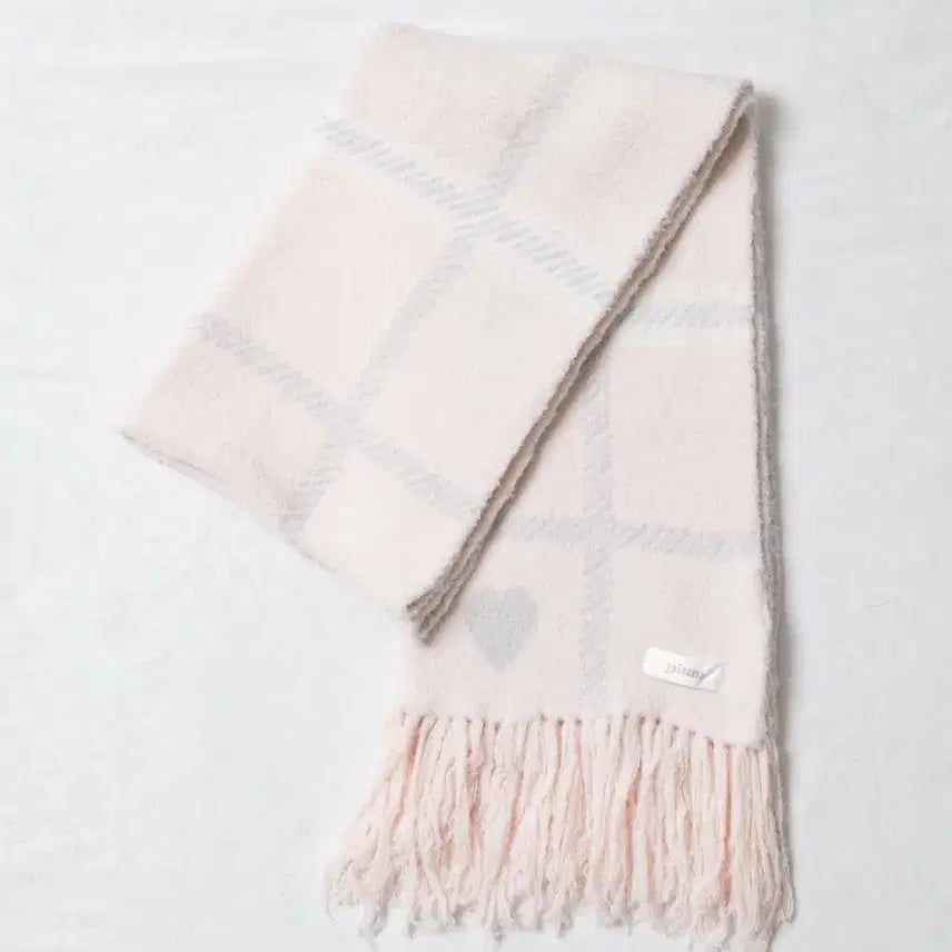 [BUNJANG] Fium Jirai Kei Pink Muffler Heart Check Pattern / 피움 양산형 지뢰계 리즈리사 핑크 머플러 하트