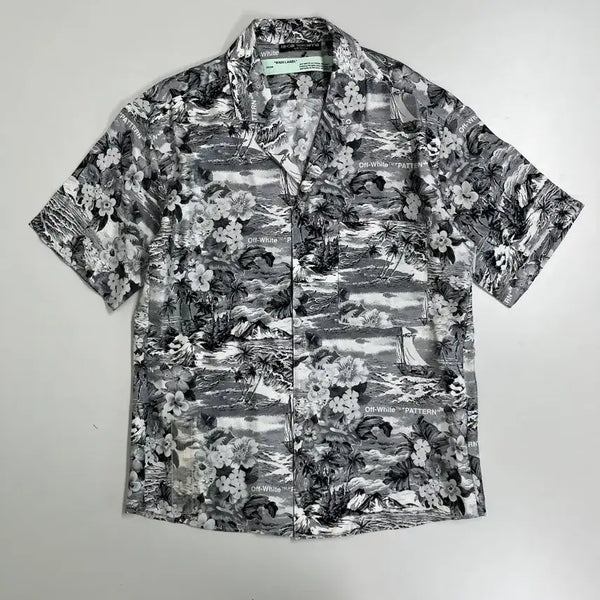 [BUNJANG] Off-White 100% Silk Hawaiian Shirt Corso Como Domestic Edition / [정품] 오프화이트 실크100 하와이안 PK셔츠 꼬르소꼬모 국내판