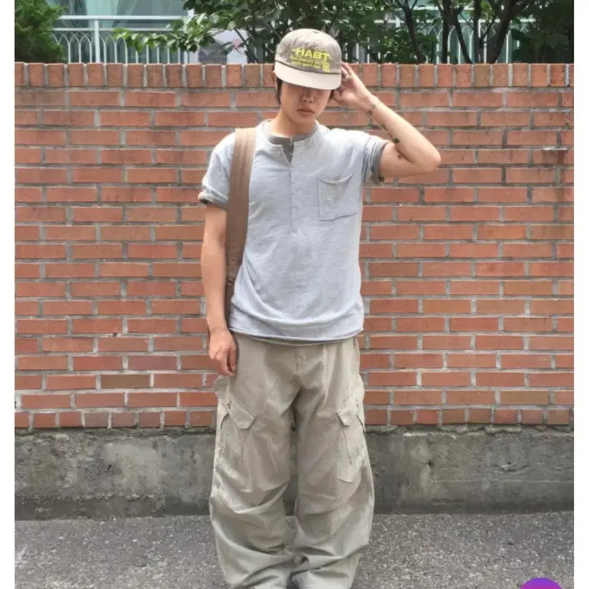 [BUNJANG] Hiob Herringbone Cargo Pants Ivory / hiob 히오비 헤링본 카고 팬츠 아이보리