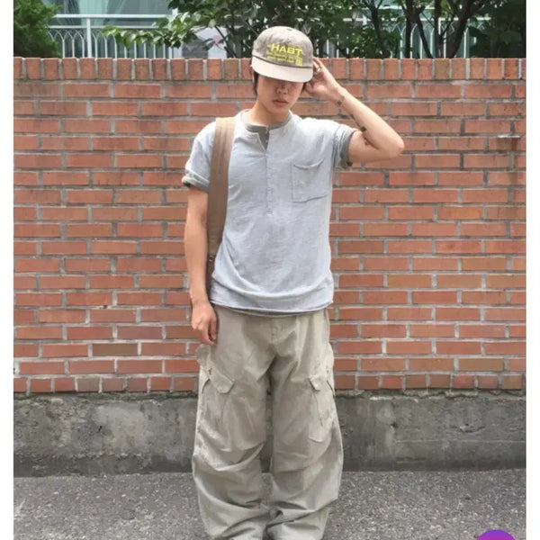 [BUNJANG] Hiob Herringbone Cargo Pants Ivory / hiob 히오비 헤링본 카고 팬츠 아이보리