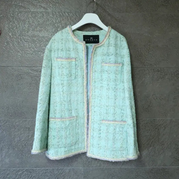 [BUNJANG] Erdeko Boutique Linen Tweed Jacket (Size 66-88) / 에르데코부띠끄 맞춤 린넨 트위드 자켓 66~88