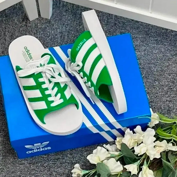 [BUNJANG] Adidas Gazelle Slip-ons Green / 여성 슬리퍼 아디다스 가젤 245 그린 (240~245)