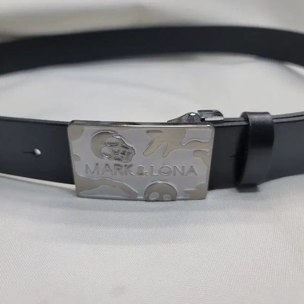 [BUNJANG] Mark & Lona Skull Buckle Genuine Leather Golf Belt / 통가죽 골프벨트