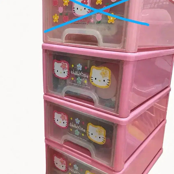 [BUNJANG] Sanrio Kawaii Hana Storage Cabinet / 고전 산리오 | 카오하나 수납 정리함 (개당 가격)