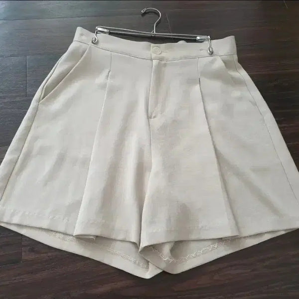 [BUNJANG] Pleated Shorts / (오늘특가) 연베이지 핀턱반바지 정장반바지