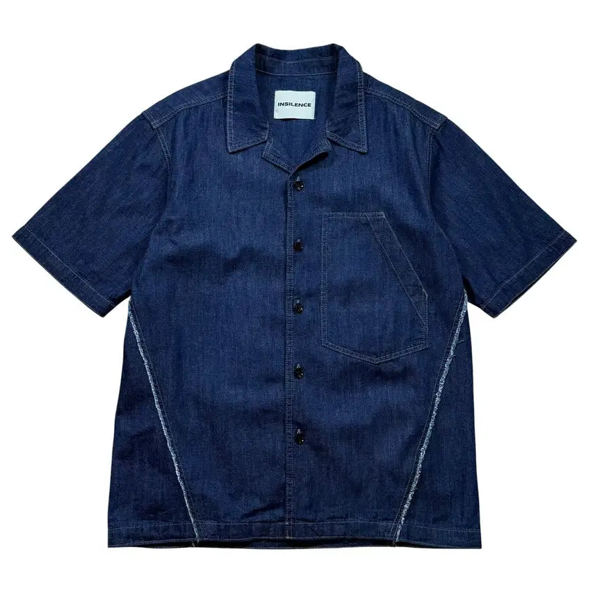 [BUNJANG] INSILENCE Vintage Cutting Line Denim Shirt / 인사일런스 빈티지 커팅라인 데님 셔츠