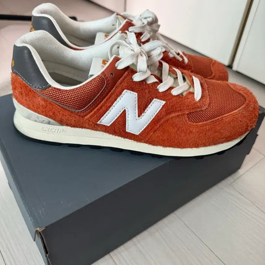 [BUNJANG] New Balance 574 Heritage Orange Burst White / [285] 뉴발란스 574 헤리티지 오렌지 버스트 화이트