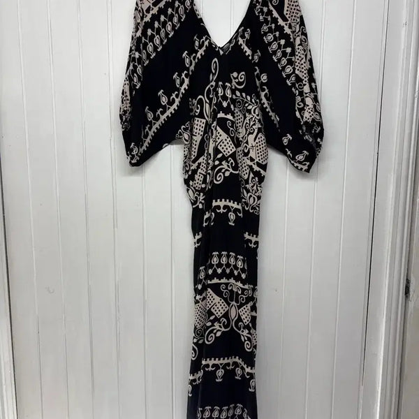 [BUNJANG] Ethnic Puff Sleeve Long Dress / 에스닉 퍼프소매 롱원피스 Free ㅡ0701