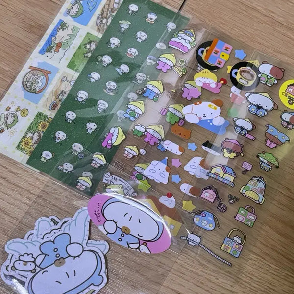 [BUNJANG] Wooy summer sticker / 우이 여름 스티커 플러피띵스 스티커, 조각 스티커