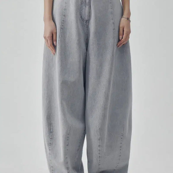[BUNJANG] Triming Bird Balloon Fit Denim Pants Grey Size 3 / 트리밍버드 벌룬핏 데님 그레이 3 판매합니다