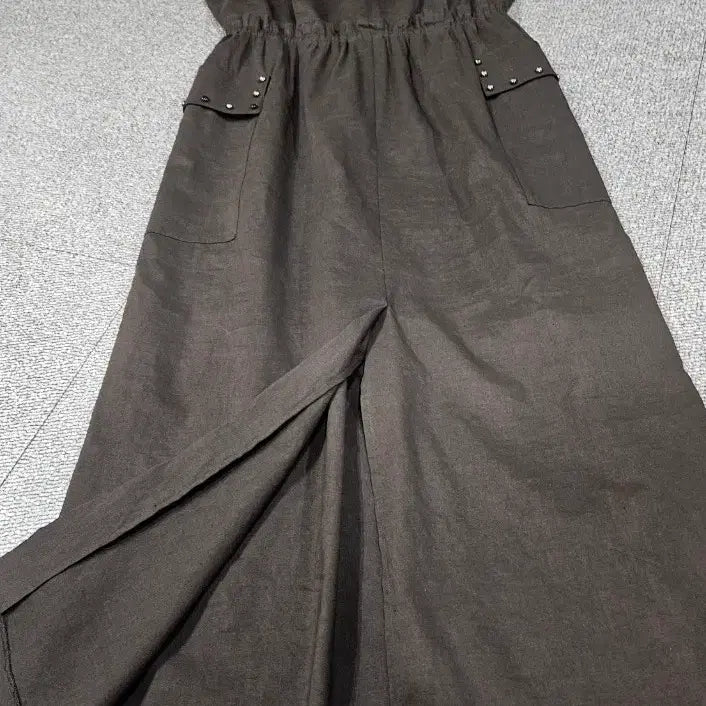 [BUNJANG] TIME Linen Long V-Neck Dress / 타임 린넨롱 브이네원피스 55~66