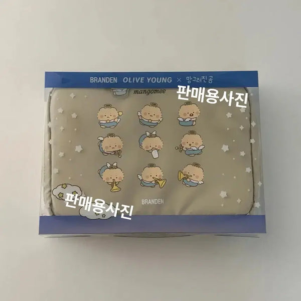 [BUNJANG] Manggeureonjin Gom Brandon Expandable Beauty Pouch / 망그러진곰 브랜든 확장형 뷰티파우치