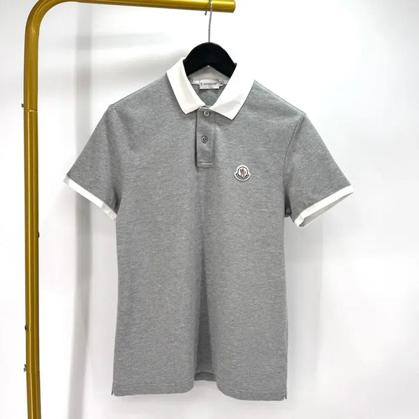 [BUNJANG] Moncler Short Sleeve Polo Shirt Grey M / [M사이즈] 몽클레어 반팔 카라티 티셔츠 그레이