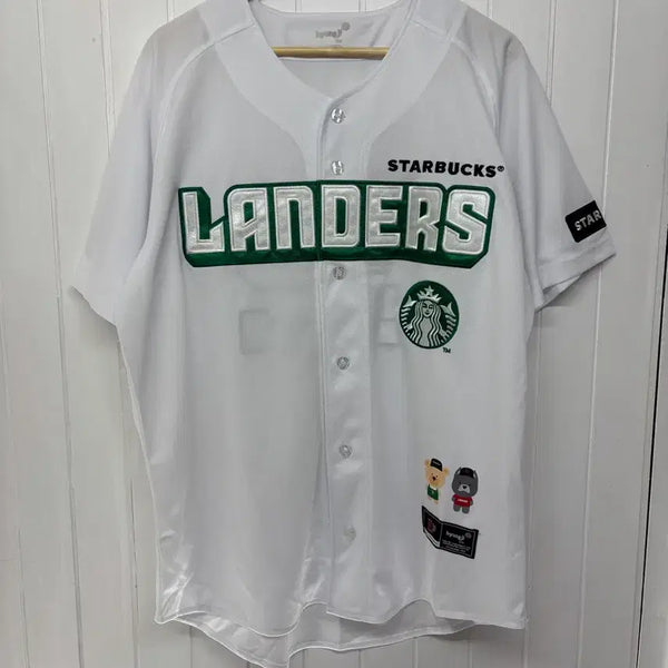 [BUNJANG] SSG Landers x Starbucks Collaboration Baseball Jersey (2022 Championship Season) / 22우승시즌 SSG랜더스x스타벅스 콜라보 야구유니폼 110ㅡ0701