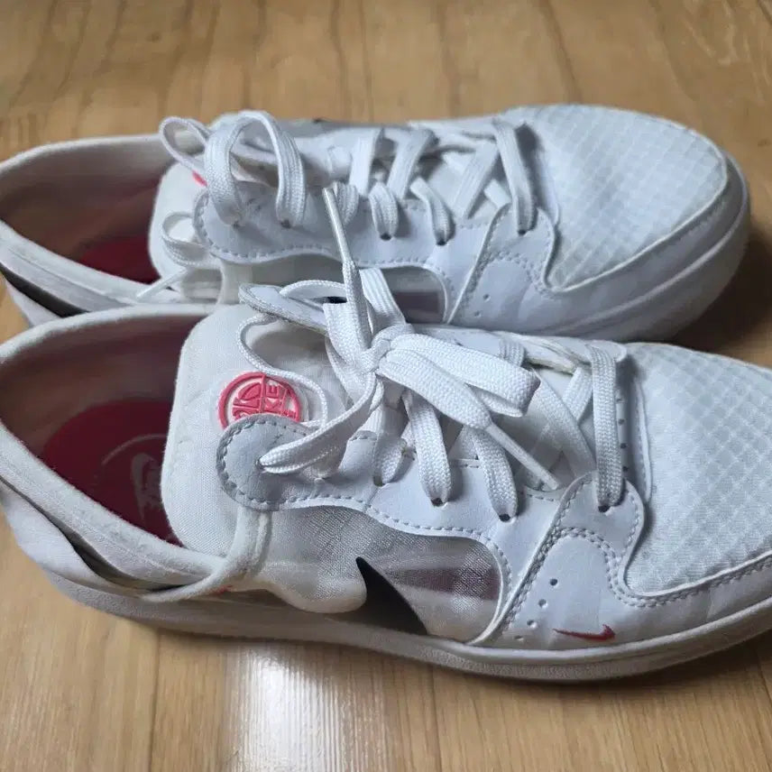 [BUNJANG] Nike Air Force 1 Shadow White Pink Tab Sneakers (255) / 나이키 255 에어포스 1 쉐도우 화이트 핑크 탭