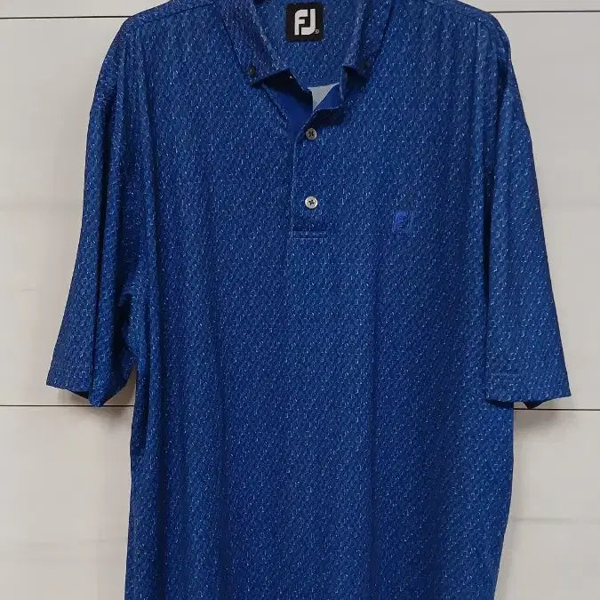 [BUNJANG] FootJoy (FJ) Golf Wear Men's Shirt XL Blue Check Pattern / FJ 풋조이 골프웨어 셔츠 XL 사이즈 상태좋음