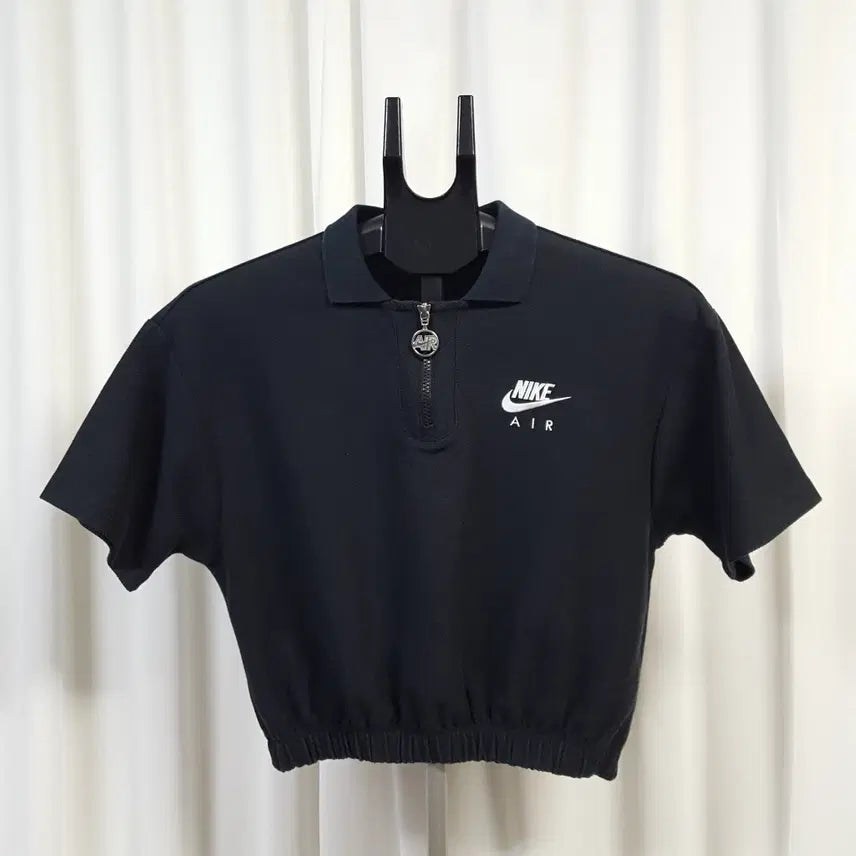 [BUNJANG] Nike Women's Cropped Half-Zip Short-Sleeve T-Shirt L / 23년 나이키 여성 크롭 반집업 반팔티셔츠 L 오일장