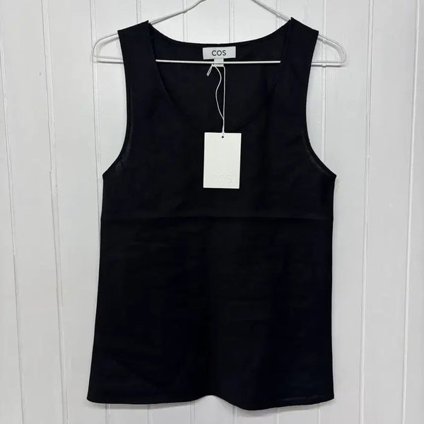 [BUNJANG] COS Black Linen Sleeveless Top Size 36 (Fits 44-55) / 새상품 코스 블랙 린넨 슬리브리스 36(44-55) ㅡ0701