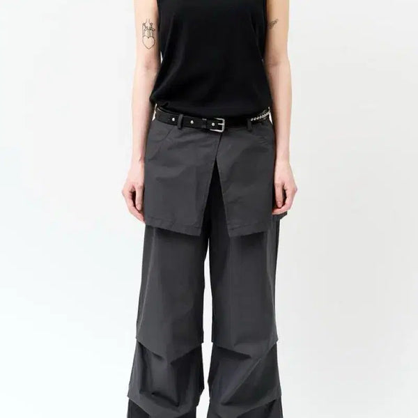 [BUNJANG] HiFivePunk Forty Skirt Pants Charcoal / 하이파이펑크 Forty Skirt Pants 차콜