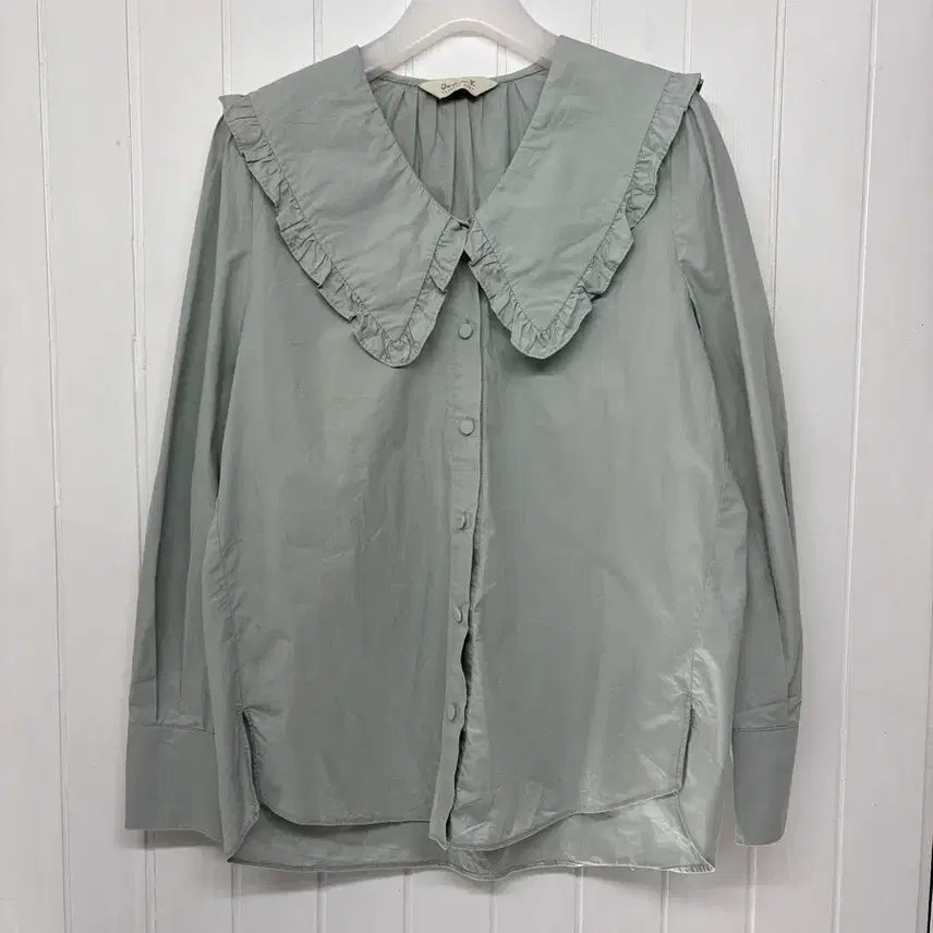 [BUNJANG] Dearkace Lace Collar Blouse - Mint, Size 55 / 디어케이 레이스카라 블라우스 여성55 ㅡ0701