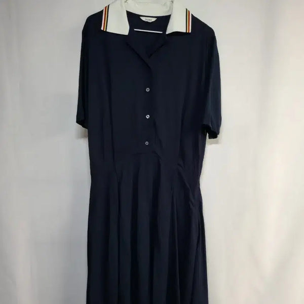 [BUNJANG] Tomboy Navy Long Dress / 톰보이 네이비 롱 원피스,실측52-114