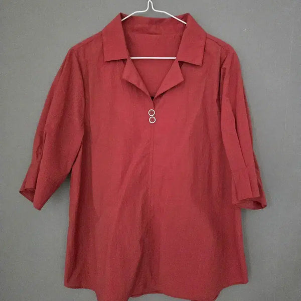 [BUNJANG] 7-Sleeve Shirt / 바스락  깔끔한 7부 소매 셔츠  95