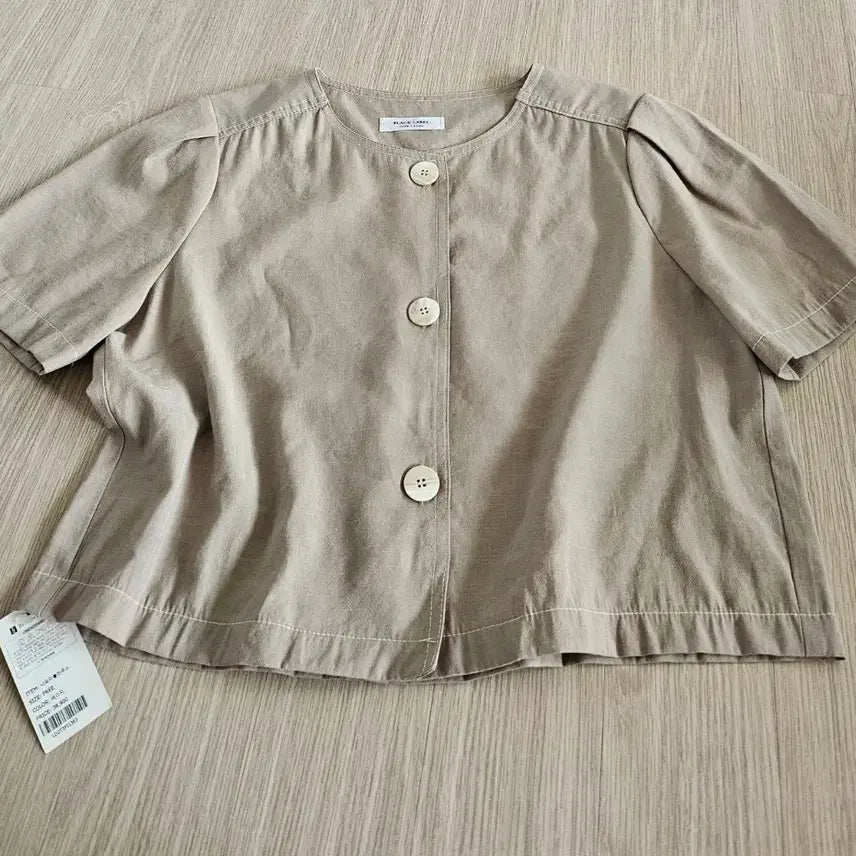 [BUNJANG] BLACK LABEL Beige Linen Blend Short Sleeve Jacket / 브)BLACK LABEL 자켓 - 택 달린 새상품