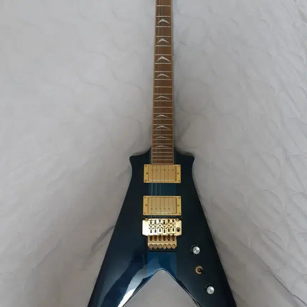 [BUNJANG] FINE Flying V Electric Guitar Deep Blue / FINE 플라잉V 일렉기타