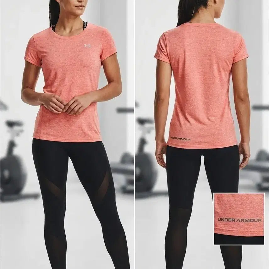 [BUNJANG] Under Armour Women's HeatGear Short Sleeve T-Shirt Pink / 언더아머 여성 반팔 티셔츠 핑크 55-66